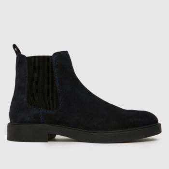 schuh Navy Dice Suede Chelsea Mens Boots