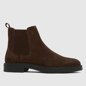 schuh Brown Dice Suede Chelsea Mens Boots
