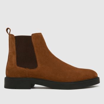 schuh Tan Dice Suede Chelsea Mens Boots