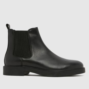 schuh Black Dice Leather Chelsea Mens Boots