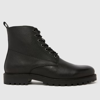 schuh Black Griffin Leather Lace Up Mens Boots