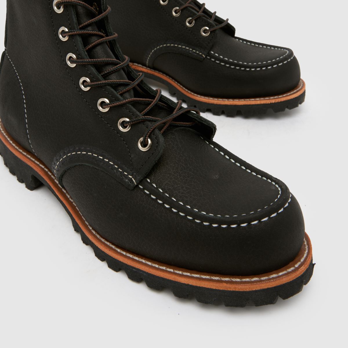 Red Wing Roughneck Moc Toe in Black Red Wing Roughneck Moc Toe 4