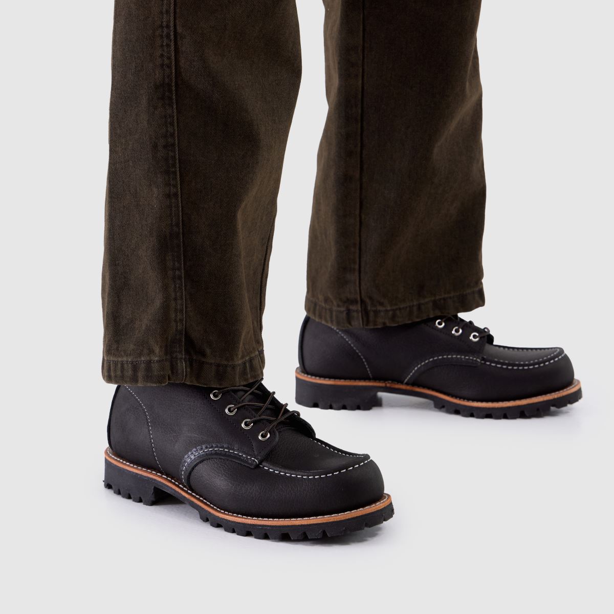 Red Wing Roughneck Moc Toe in Black Red Wing Roughneck Moc Toe 8