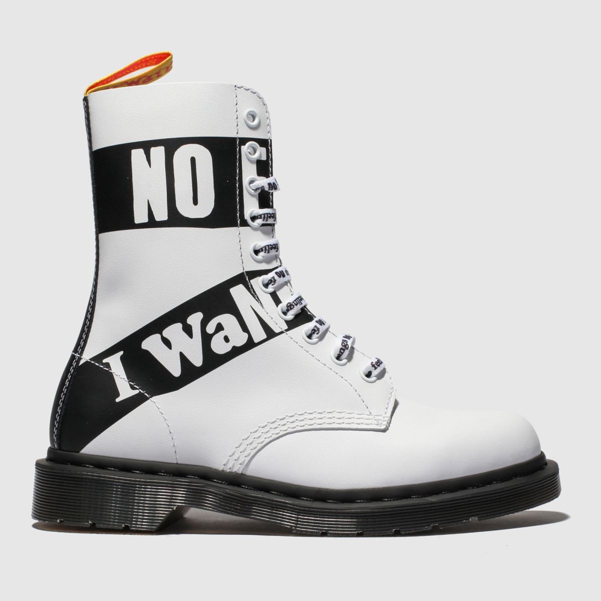 Dr Martens White & Black 1490 10 Eye X Sex Pistols Boots