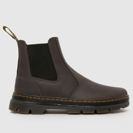 Mens Dark Brown Dr Martens 2976 Yellow Stitch Boots | schuh