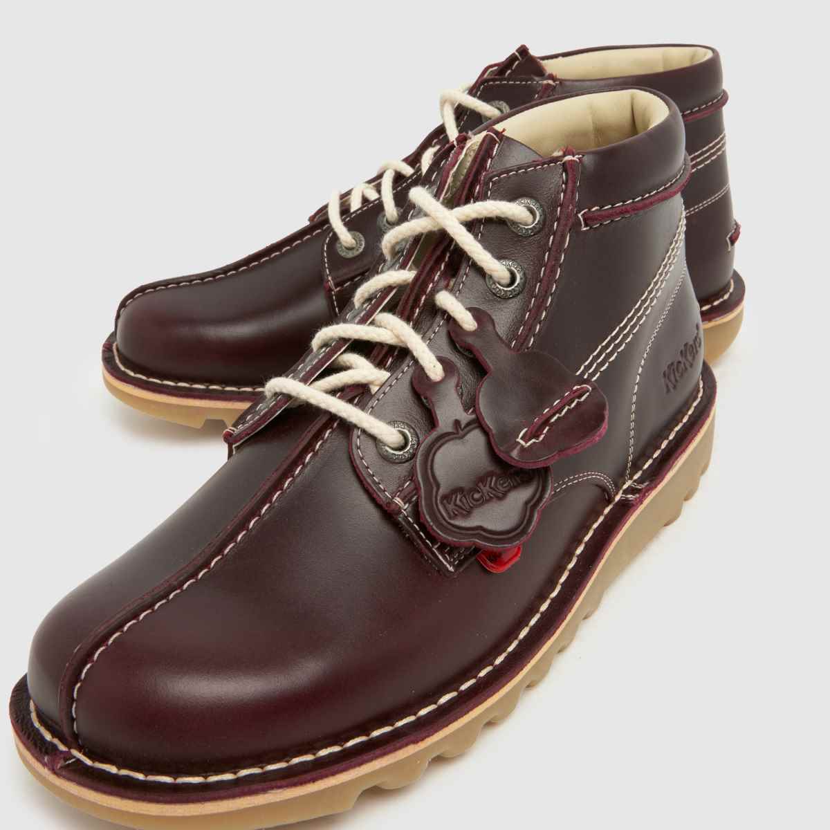 Kickers Classics Kick Hi Central in Burgundy Kickers Classics Kick Hi Central 7