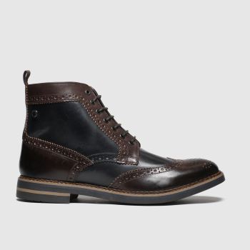 Base London brown & navy banner boots Base London brown & navy banner boots