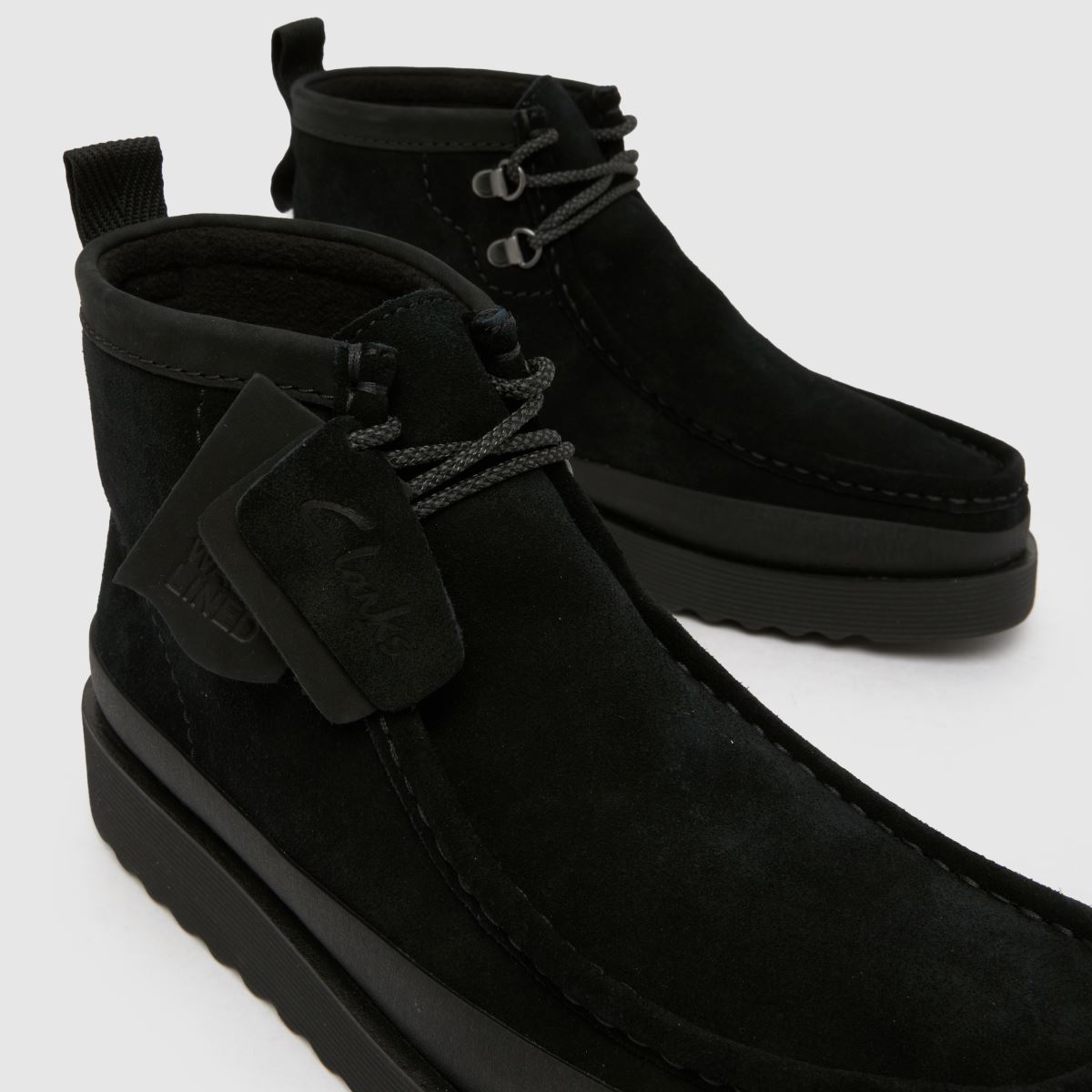 Mens Black Clarks Wallabee FTR2 Hi Shoes | schuh