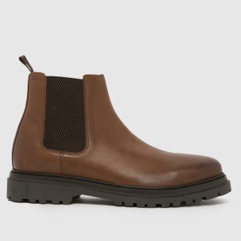 schuh Brown Dax Leather Chelsea Mens Boots
