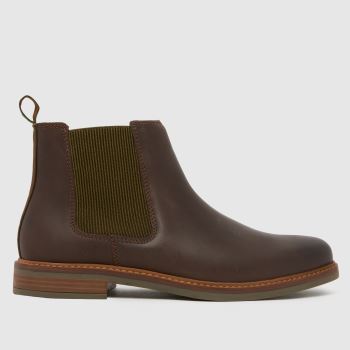 Barbour Dark Brown Farsley Chelsea Mens Boots