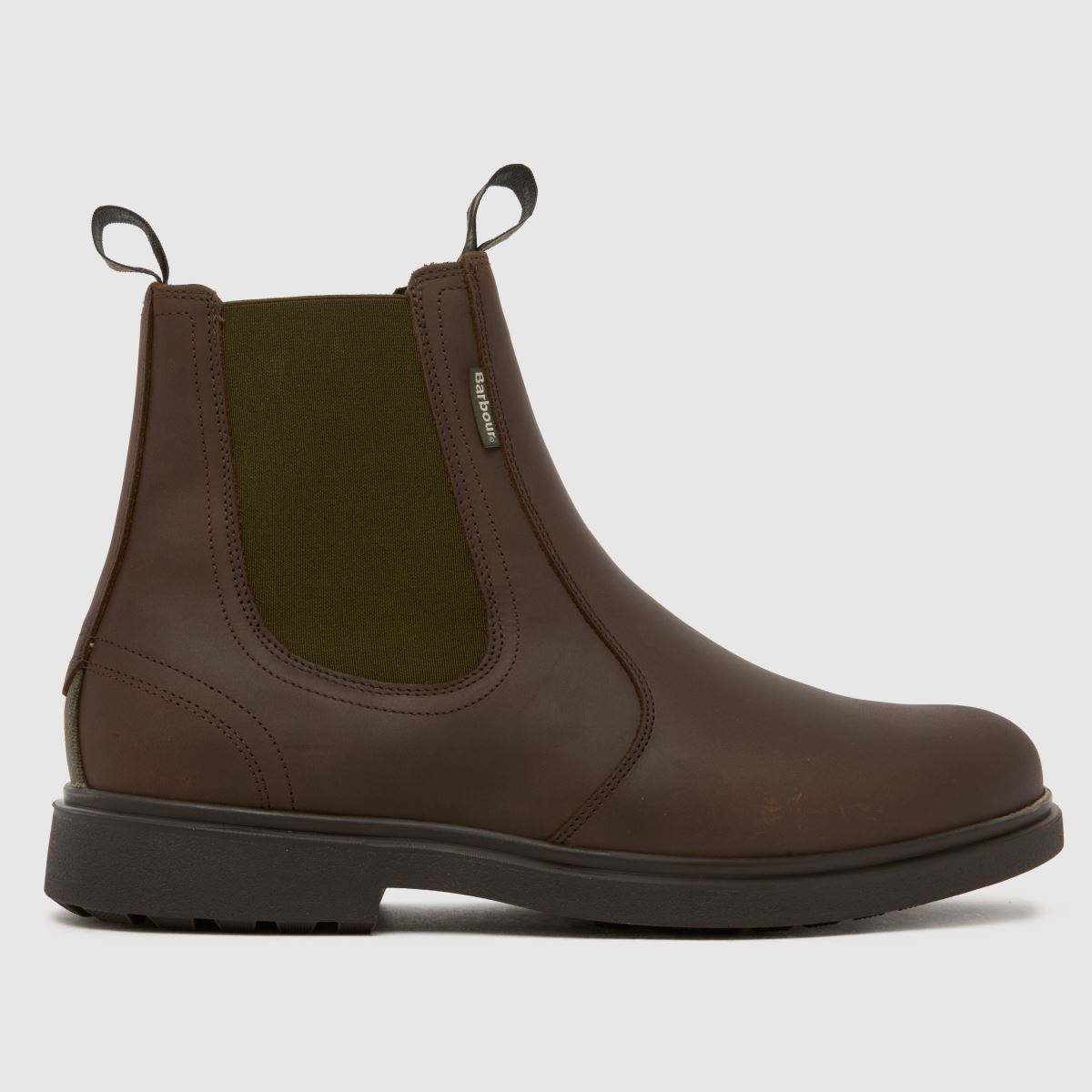 Barbour Hale Chelsea Boots in Dark Brown