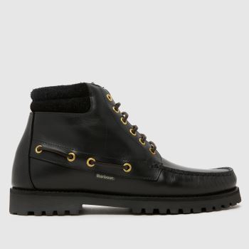 Barbour Black Tiller Moccasin Mens Boots