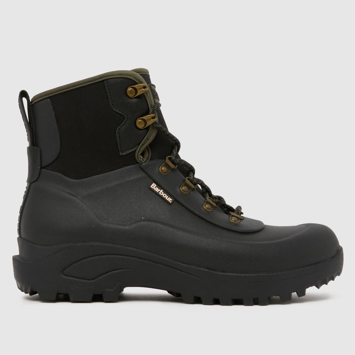 Barbour Marlow Lace Up Wellie Boots in Black