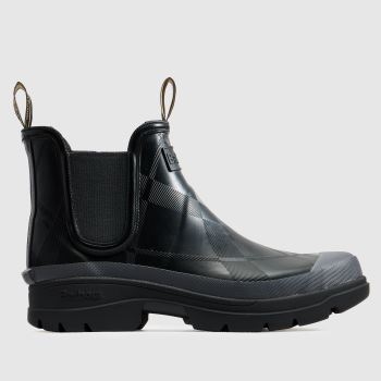 Barbour Black & Grey Breacon Chelsea Welly Mens Boots