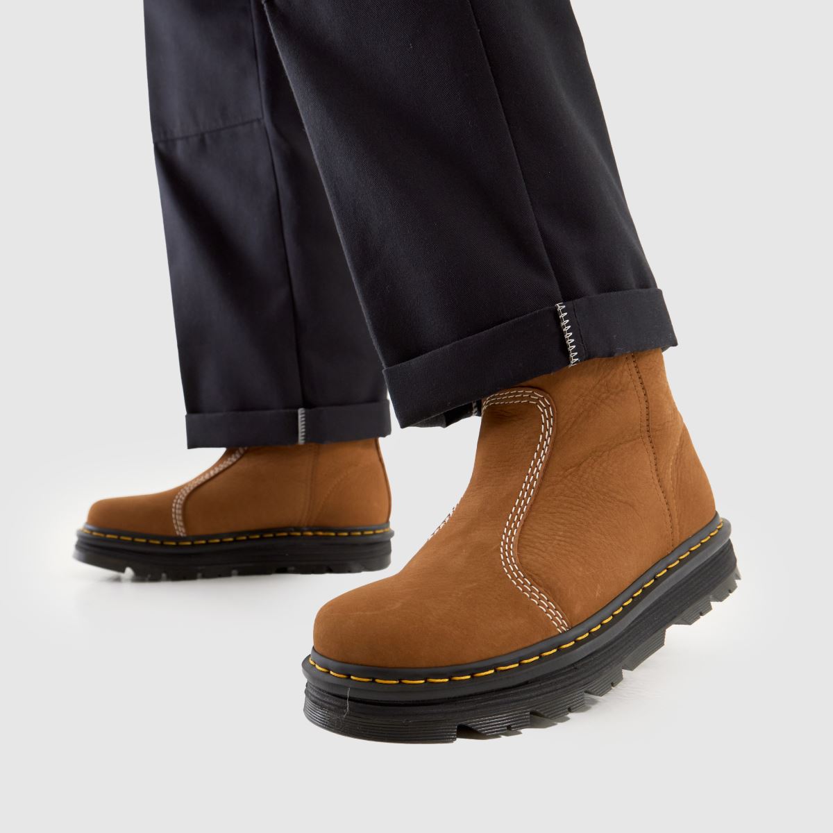 Mens Brown Dr Martens Zebzag Rigger Boots | schuh