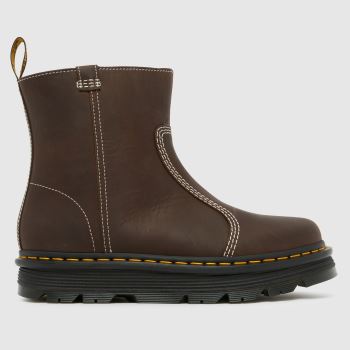 Dr Martens Dark Brown Zebzag Rigger Mens Boots