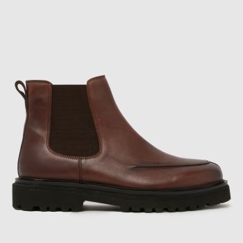 schuh Brown Dustin Leather Chelsea Mens Boots
