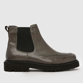 schuh Grey Dustin Leather Chelsea Mens Boots