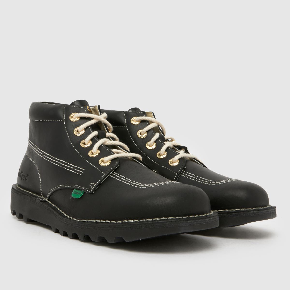 Kickers Classics Kick Hi Goldie in Black Kickers Classics Kick Hi Goldie 8