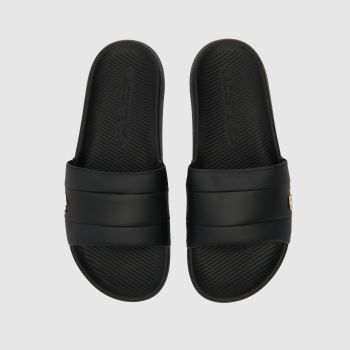 black lacoste sandals
