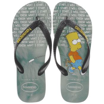 mens black & green havaianas the simpsons sandals | schuh HAVAIANAS BLACK & GREEN THE SIMPSONS SANDALS