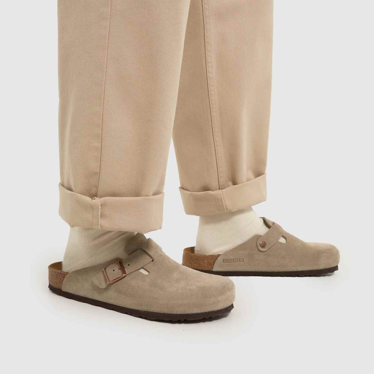 Mens Taupe BIRKENSTOCK Boston Clog Sandals | schuh