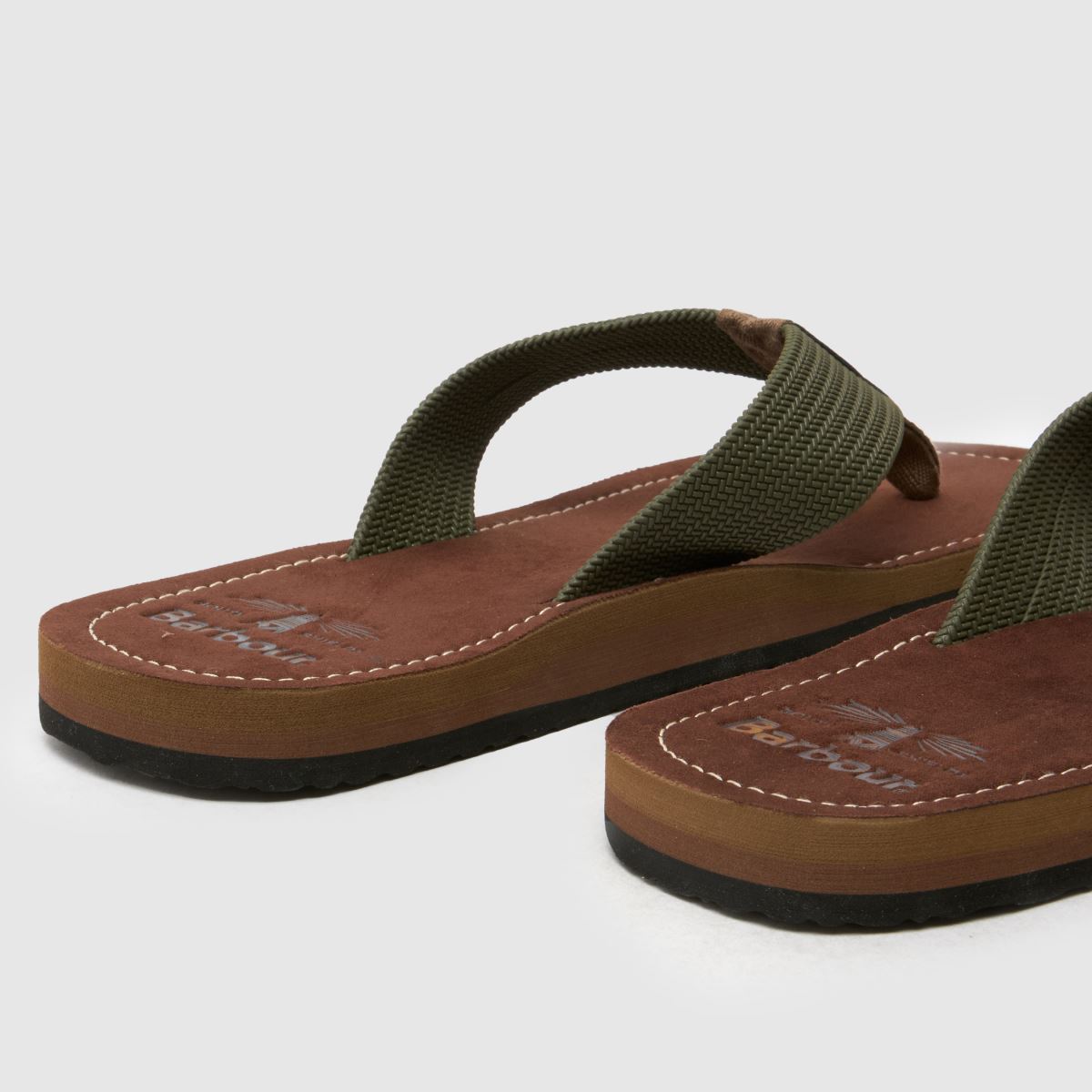 Mens Khaki Barbour Toeman Beach Flip Flop Sandals schuh