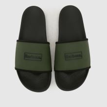 Barbour Cresswell Slider in Black & Green Barbour Cresswell Slider,1 of 4