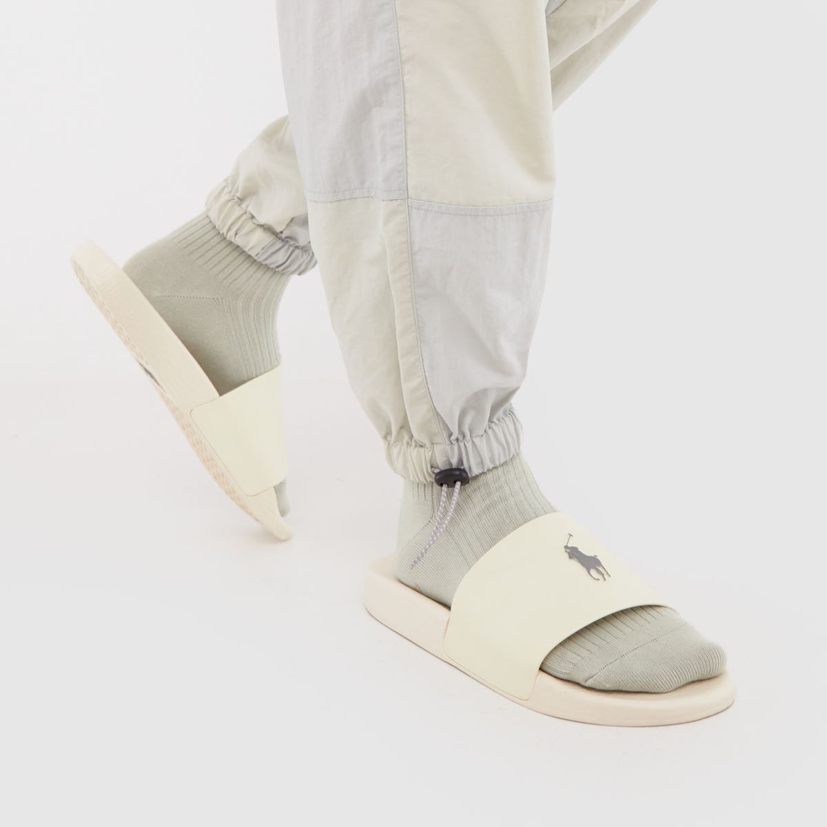 Mens Beige Polo Ralph Lauren Polo Slide 