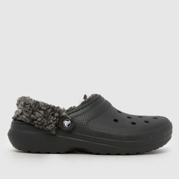 Crocs Black Classic Fleece Lined Clog Mens Sandals