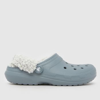 Crocs Grey Classic Fleece Lined Clog Mens Sandals