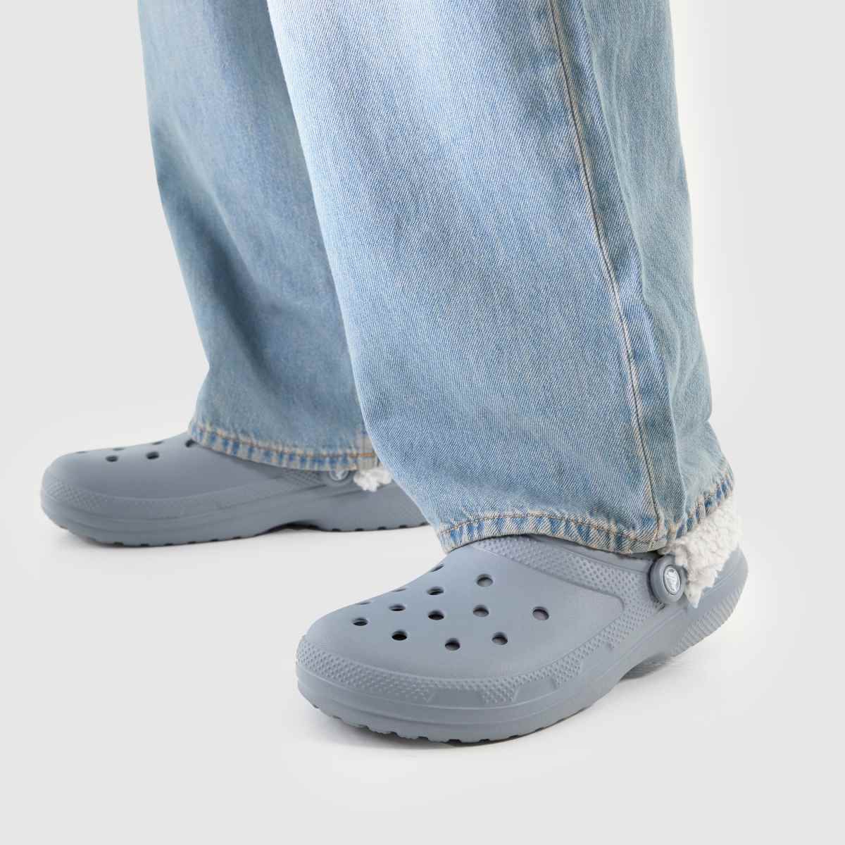 Crocs Classic Fleece Lined Clog in Grey Crocs Classic Fleece Lined Clog 8