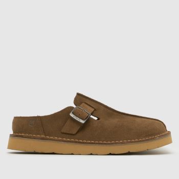 Clarks Khaki Solsbury Mule Mens Sandals