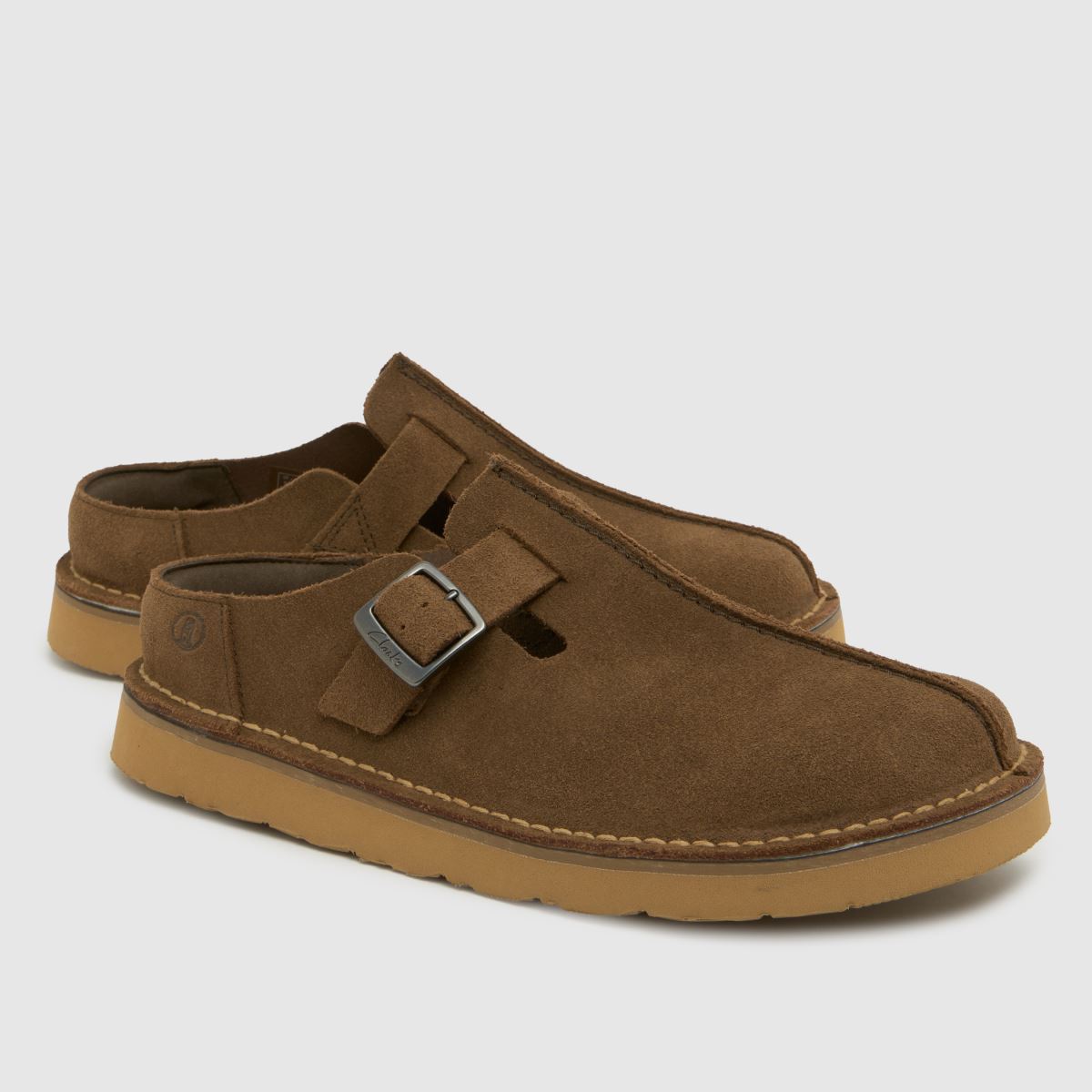 Mens Khaki Clarks Solsbury Mule Sandals | schuh