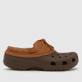 Crocs Brown Multi Classic Boat Mens Sandals
