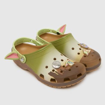 Crocs Green Multi Classic Star Wars Grogu Clog Mens Sandals