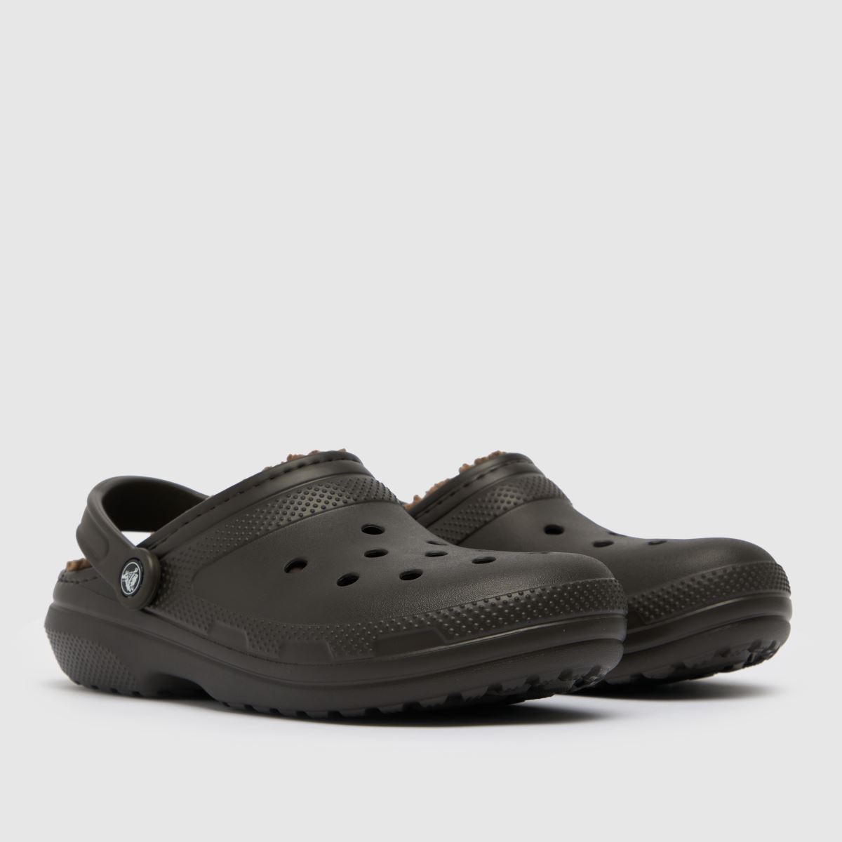 mens grey lined crocs