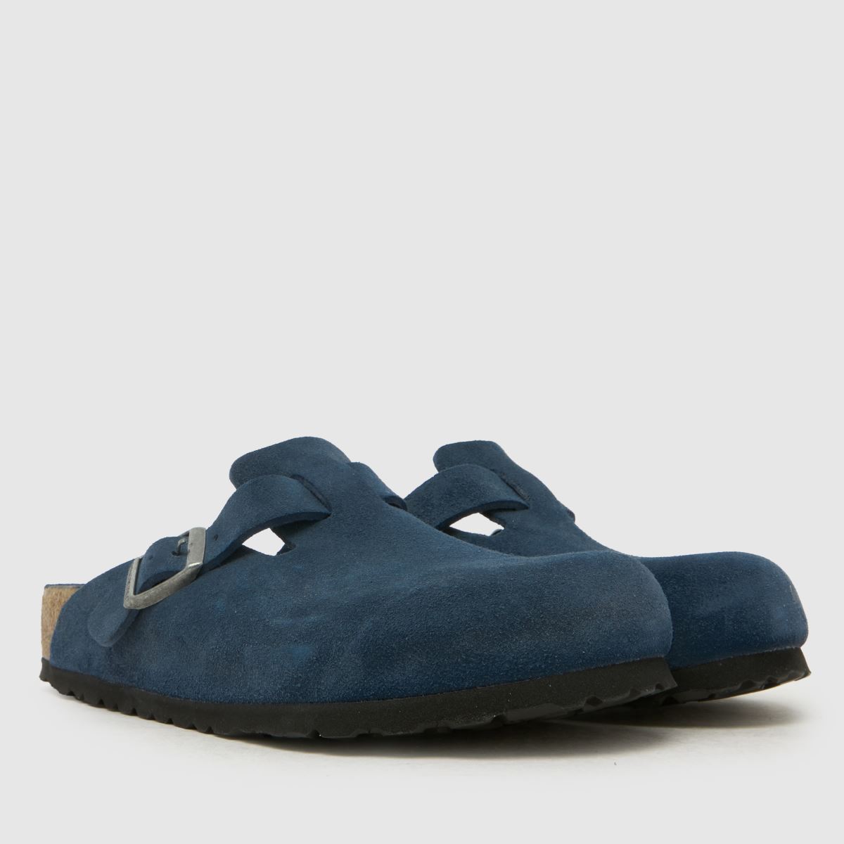 靴 BIRKENSTOCK Boston Navy 41 Mens Navy BIRKENSTOCK Boston Soft Footbed Clog Sandals | schuh