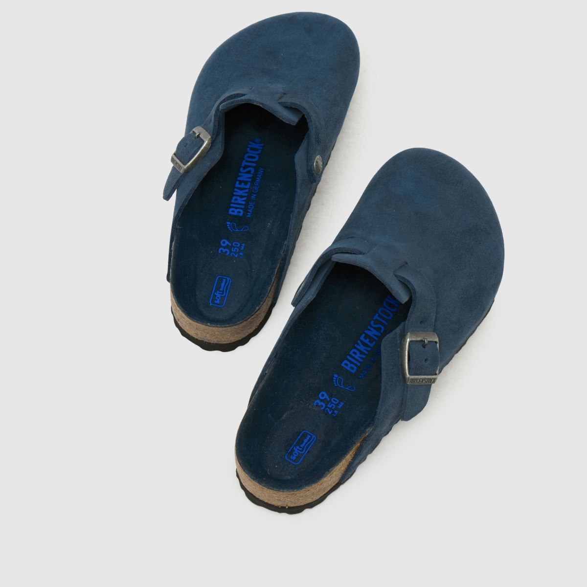 Mens Navy BIRKENSTOCK Boston Soft Footbed Clog Sandals | schuh
