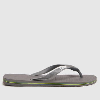 Havaianas grey brasil logo sandals Havaianas grey brasil logo sandals