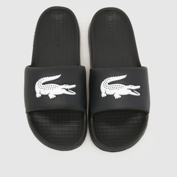 Lacoste Black & White Serve Slide Mens Sandals