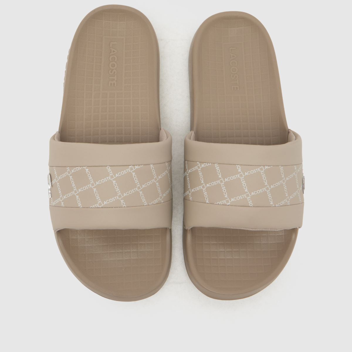 Lacoste Serve Slide Hybrid Sandals in Taupe
