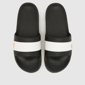 Lacoste Black & White Serve Slide Mens Sandals