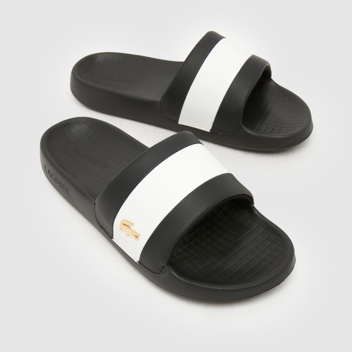 Lacoste Serve Slide in Black & White Lacoste Serve Slide 1