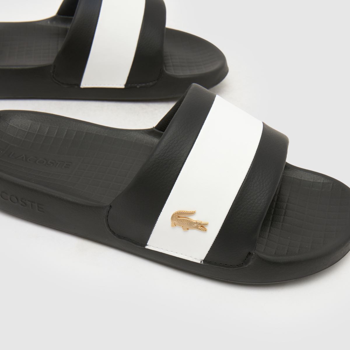 Lacoste Serve Slide in Black & White Lacoste Serve Slide 4