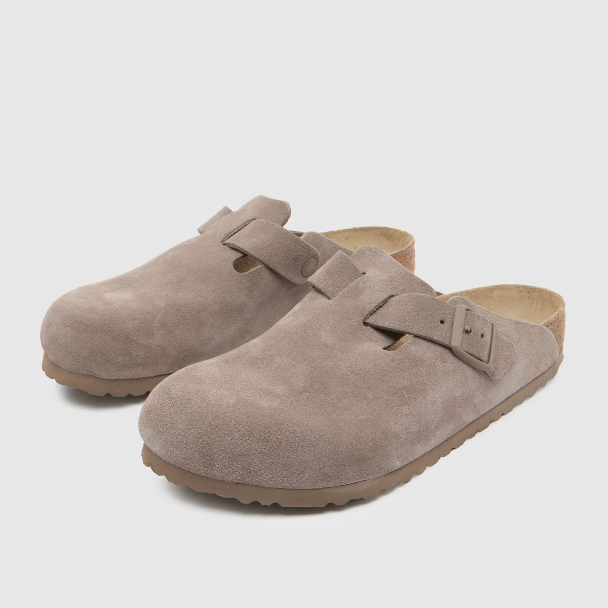 BIRKENSTOCK Boston Clog Sandals in Grey Taupe