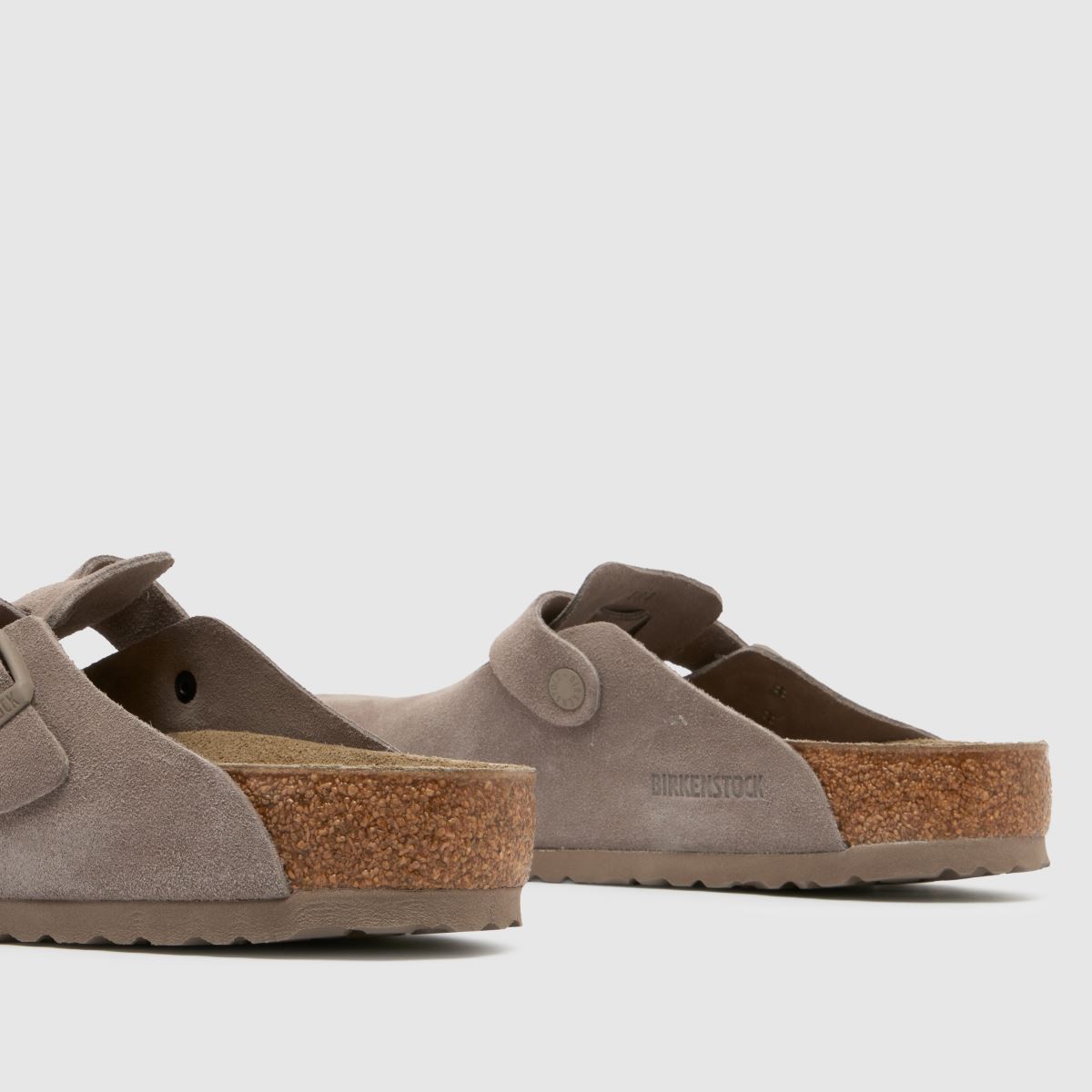 靴 BIRKENSTOCK Boston Taupe Boston Soft Footbed Suede Leather in Color Taupe | BIRKENSTOCK US