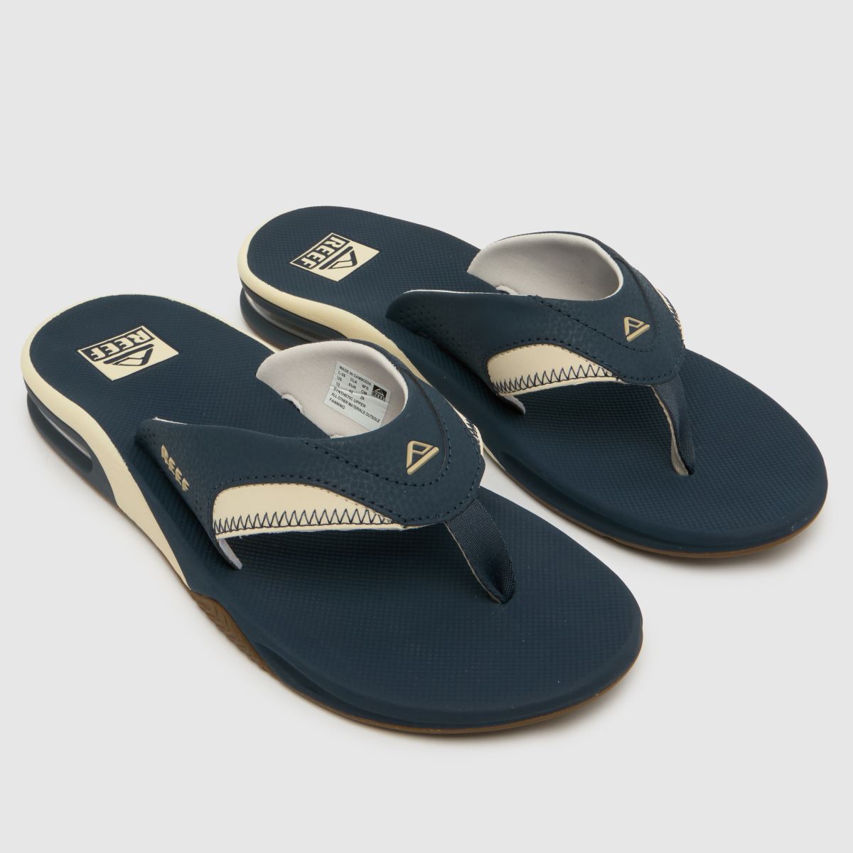 Reef Fanning Sandals in Navy & White