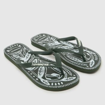 Havaianas Weiß-Grün Ginga Flip Herren Sandalen