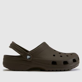 Crocs Dark Brown Classic Clog Mens Sandals